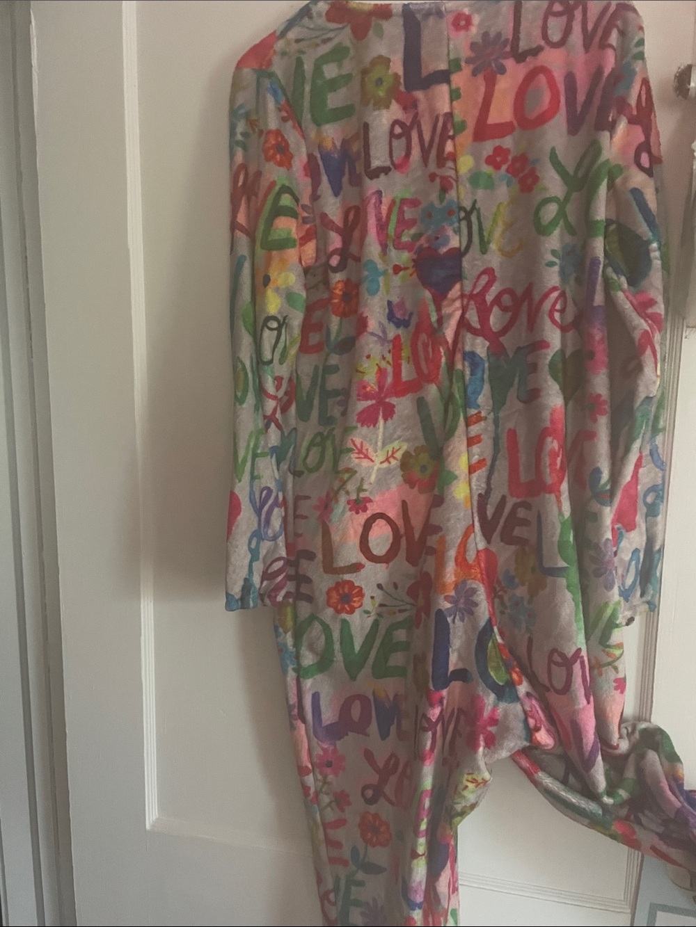 NATURAL LIFE Women’s Pajama Onesie — Multicolor Love Print - Picture 4 of 4